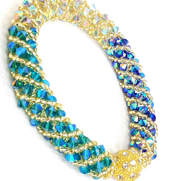 Multi Color Crystal Bracelet Beaded Bracelet - Picture 11 of 12